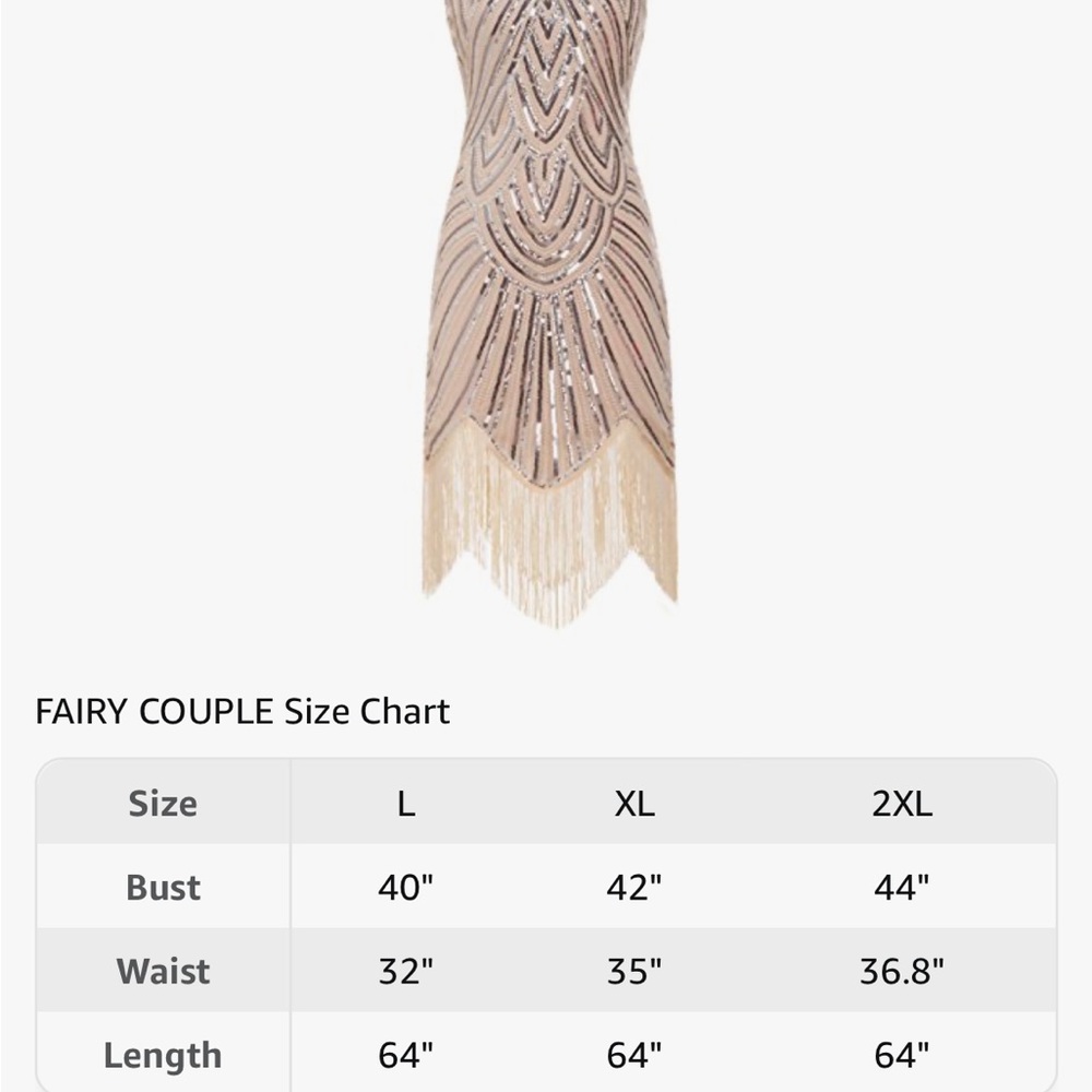 Gold flapper 40s vintage dress.